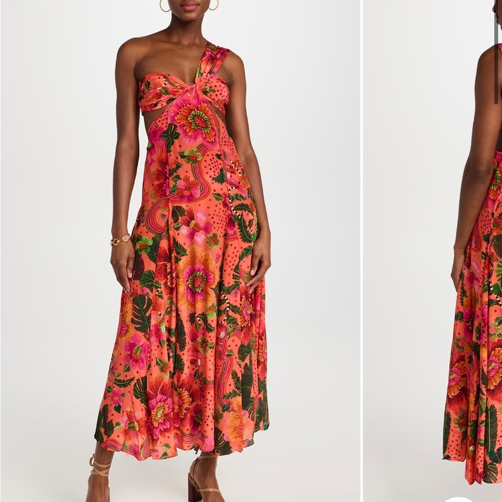 FARM Rio Blooming Garden Orange Maxi Dress